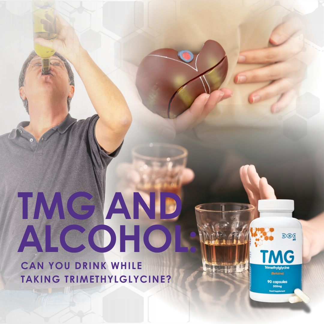 TMG and alcohol can you drink while taking trimethylglycine with supplement imagery