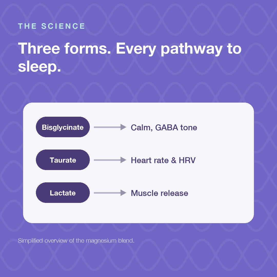 Oh!Mg Magnesium for Sleep | Bisglycinate, Taurate & Lactate