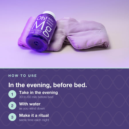 Oh!Mg Magnesium for Sleep | Bisglycinate, Taurate & Lactate