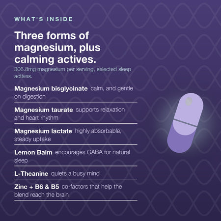 Oh!Mg Magnesium for Sleep | Bisglycinate, Taurate & Lactate