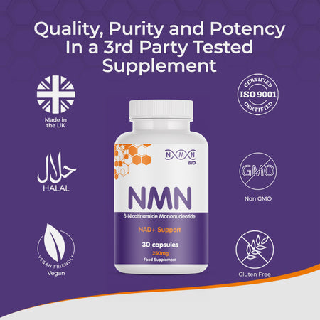 NMN supplement 250mg capsules