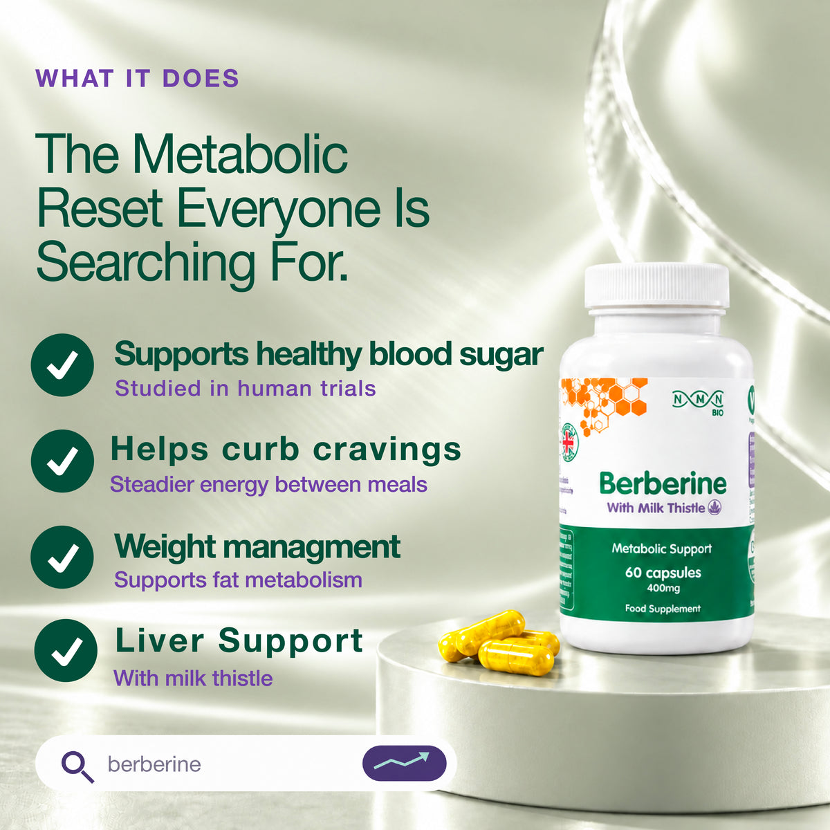Berberine 400mg with Milk Thistle