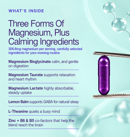 Oh!Mg Magnesium for Sleep | Bisglycinate, Taurate & Lactate