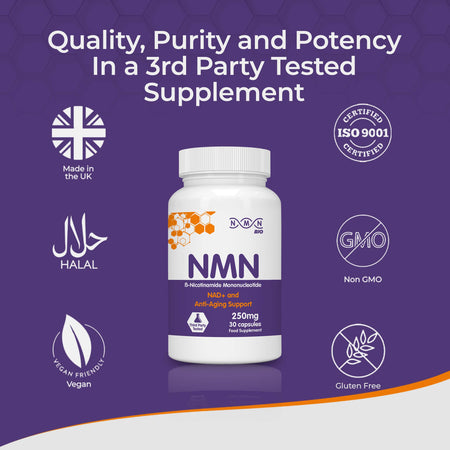 NMN supplement 250mg capsules