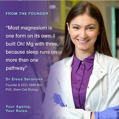 Oh!Mg Magnesium for Sleep | Bisglycinate, Taurate & Lactate