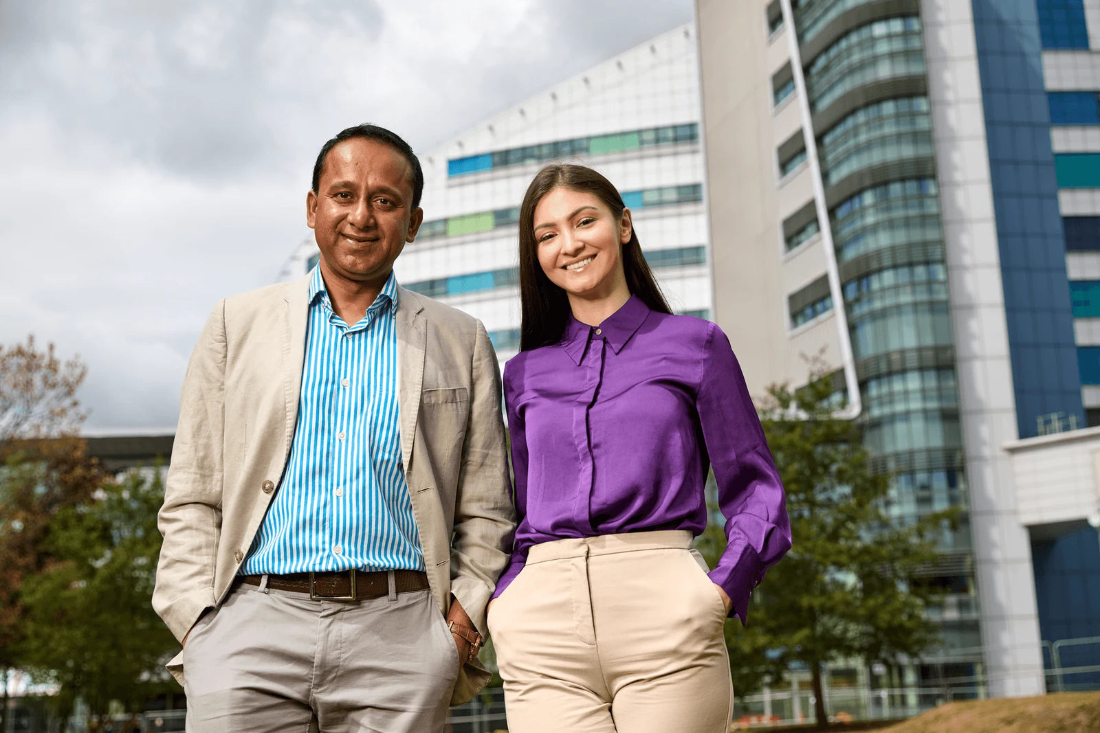 Dr Sovan Sarkar, scientific advisor to NMN Bio, on the left, with Dr Elena Seranova, founder of NMN Bio, on the right